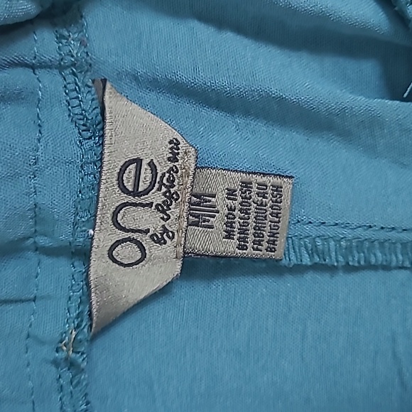 One By Chester One Elegant Blue Women's Pants High Rize Wide Leg Size M - Picture 4 of 5